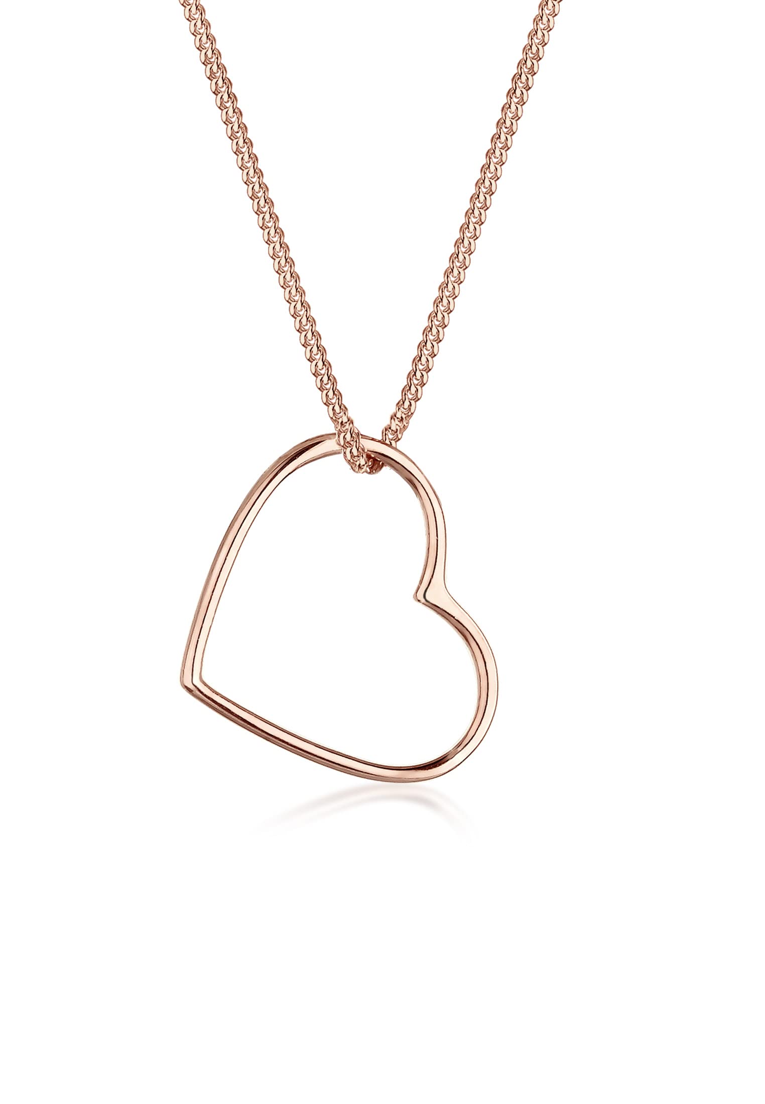 Elli Collana Donne con ciondolo cuore in argento 925 lunghezza 45 cm