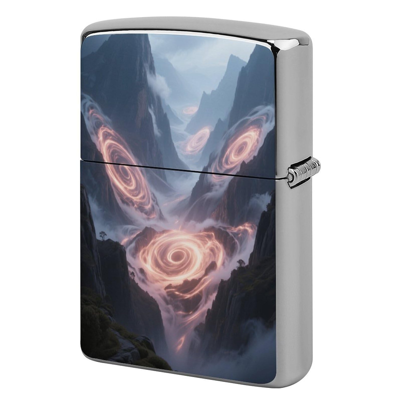Fekiloot Style Mysterious Valley Lighter Case Cover Metal Lighter Case