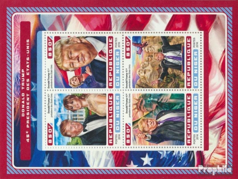 Prophila Collection Briefmarken Togo – Kleinbogen Präsident Trump 2016, Postfrisch MNH