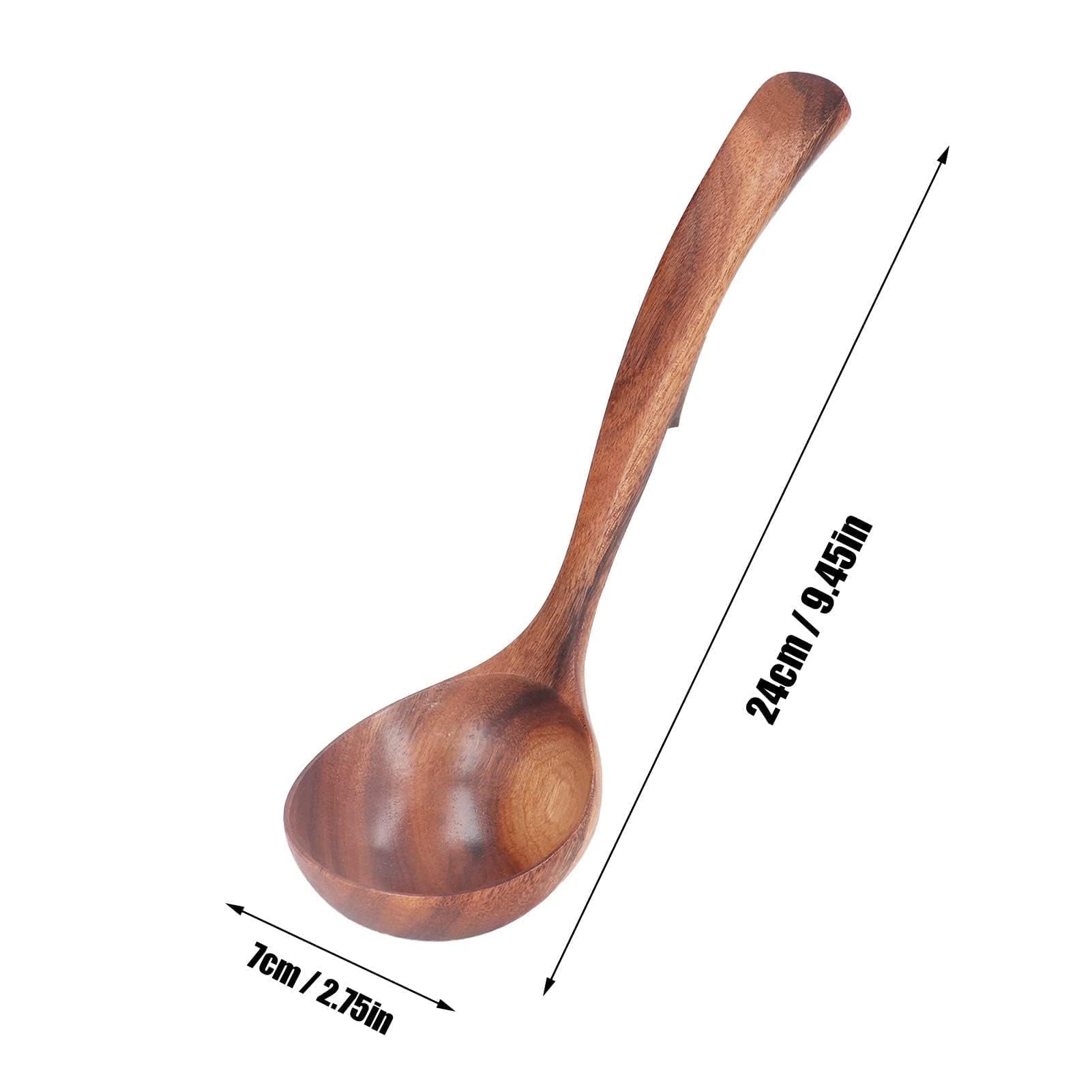 Houten Pollepel, Houten Keukengerei Voor Pot En Kom, Houten Lepel Met Antiaanbaklaag Voor Koken, Serveren En Roeren