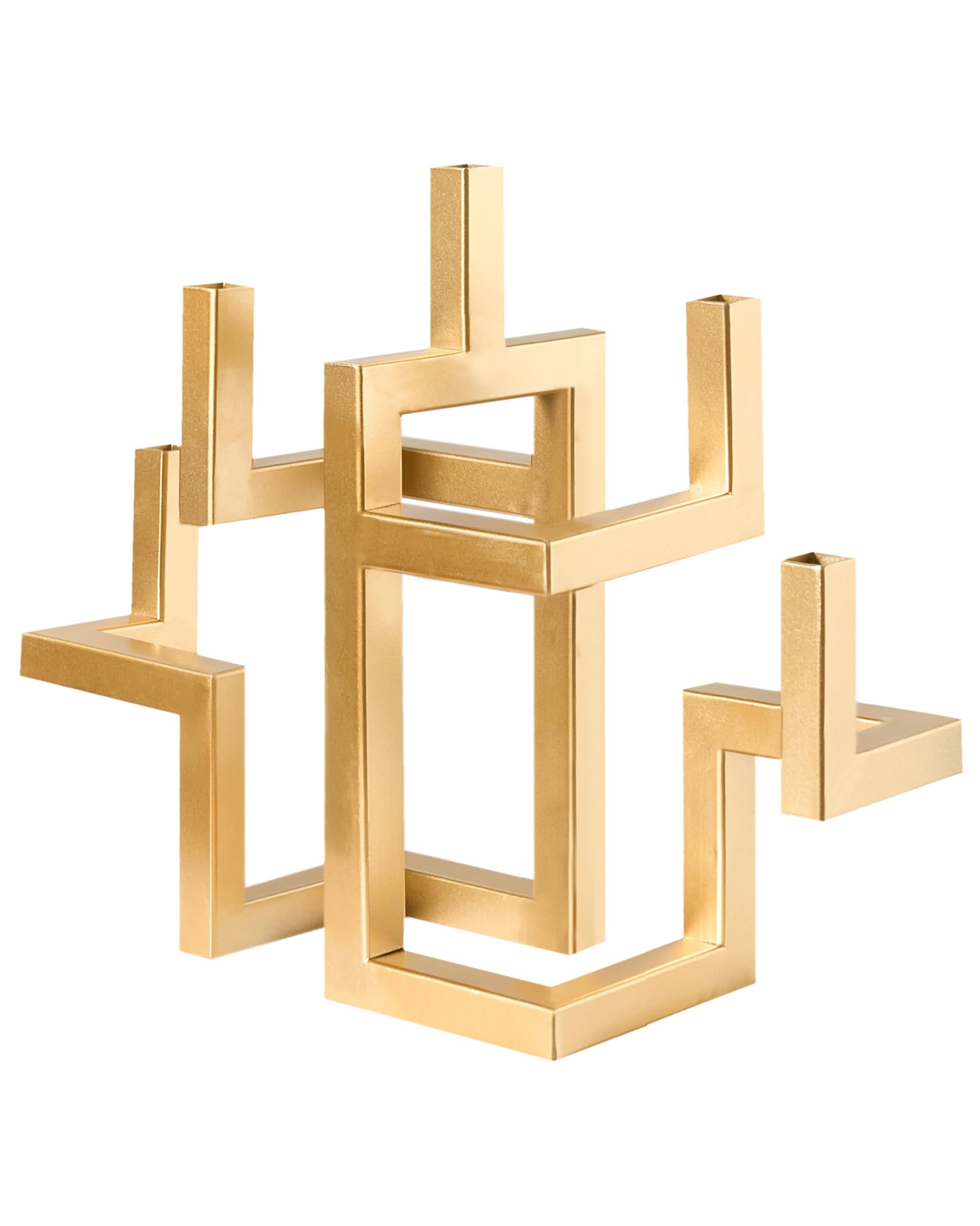 Kerzenständer für 5 Kerzen Metall Gold minimalistische Deko Raposo
