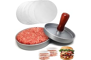 Make Dozens of Uniform Burger Patties in Seconds with the Burger Press...