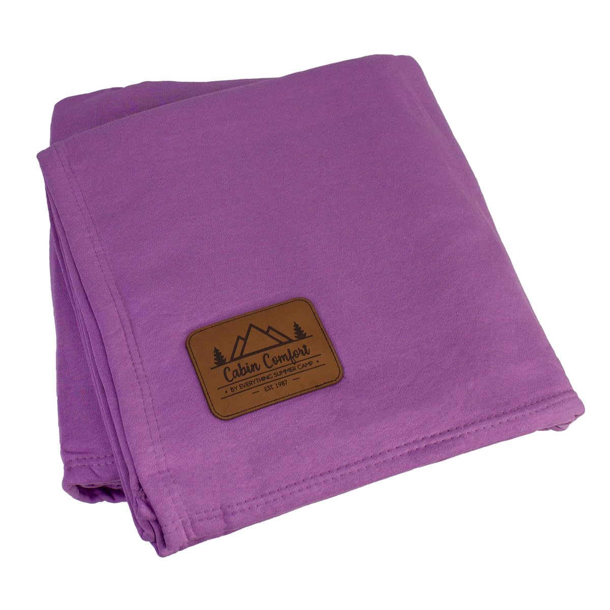Sweatshirt Blanket Throw - Extra Large, Super Soft, & Lightweight - for Outdoors, Travel, or Movie Night in - Over-Sized and Comfy - 65 x 85 Inches - 80/20 Cotton Polyester Blend (Lilac)