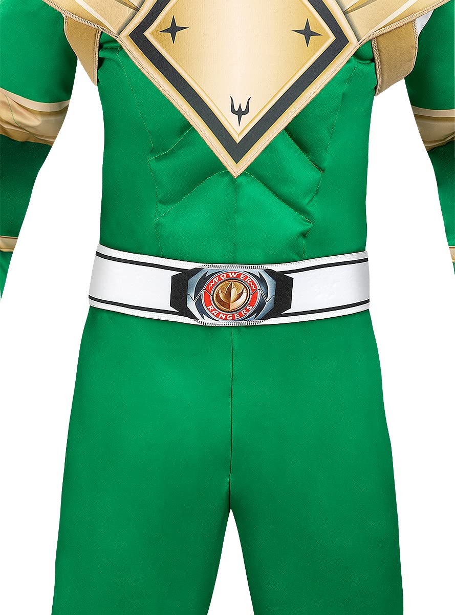 Funidelia Power Ranger Kostüm grün für Herren, Offizielle Lizenz, Größe XL Film und Serien, Superhelden - Verkleidung für Erwachsene für Partys, Karneval und Halloween