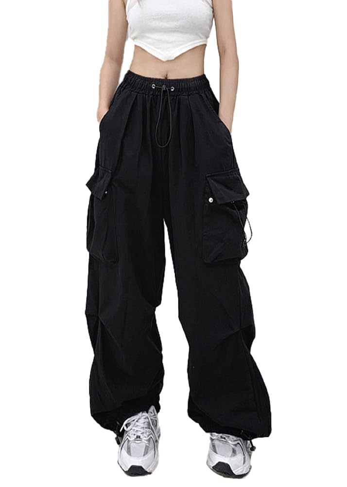Amazon.com: Sunidol Womens Baggy Cargo Pants Y2K Streetwear