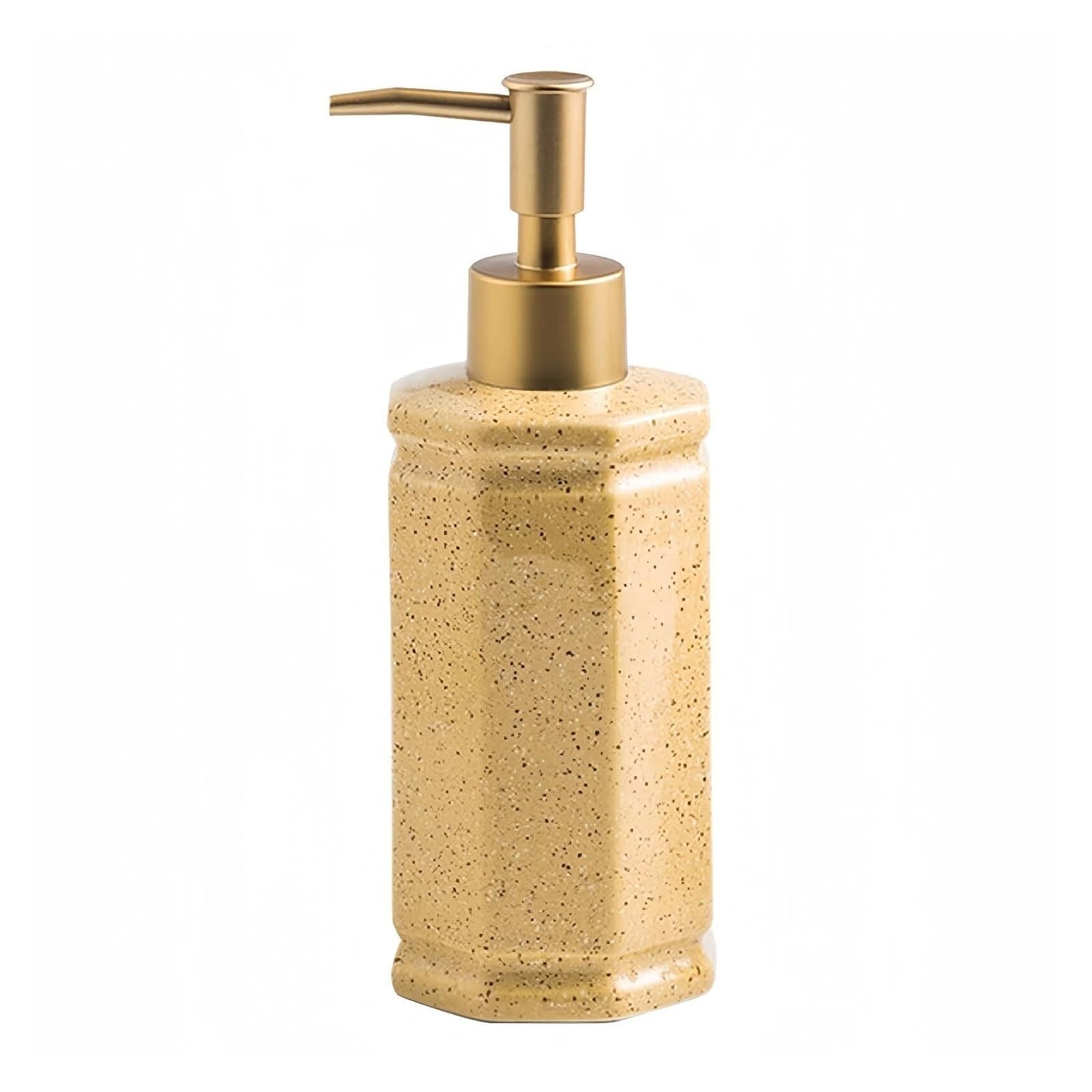 Yuue Gold Empty Barthroom And Dish Soap Dispenser With Pump Refillable Lotion For Bathroom Vanity Countertop Decor For Counter(Gold)