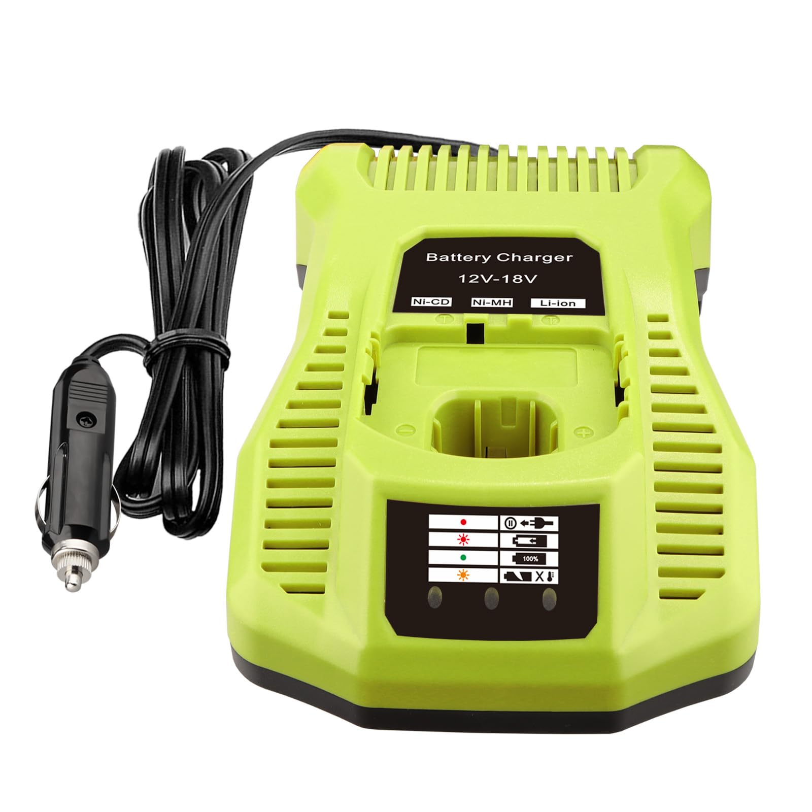Amazon.com: DEWDYS for Ryobi 12V-18V Car Battery Replcement Charger,3A  Vehicle Charger with Cigarette Lighter Plug, Dual Chemistry for ONE+  Batteries : Tools & Home Improvement