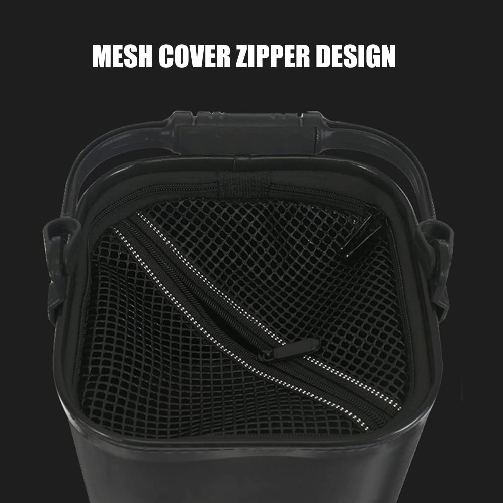 Secchio Pieghevole Trasparente Per Acqua Da Pesca, Materiale PVC