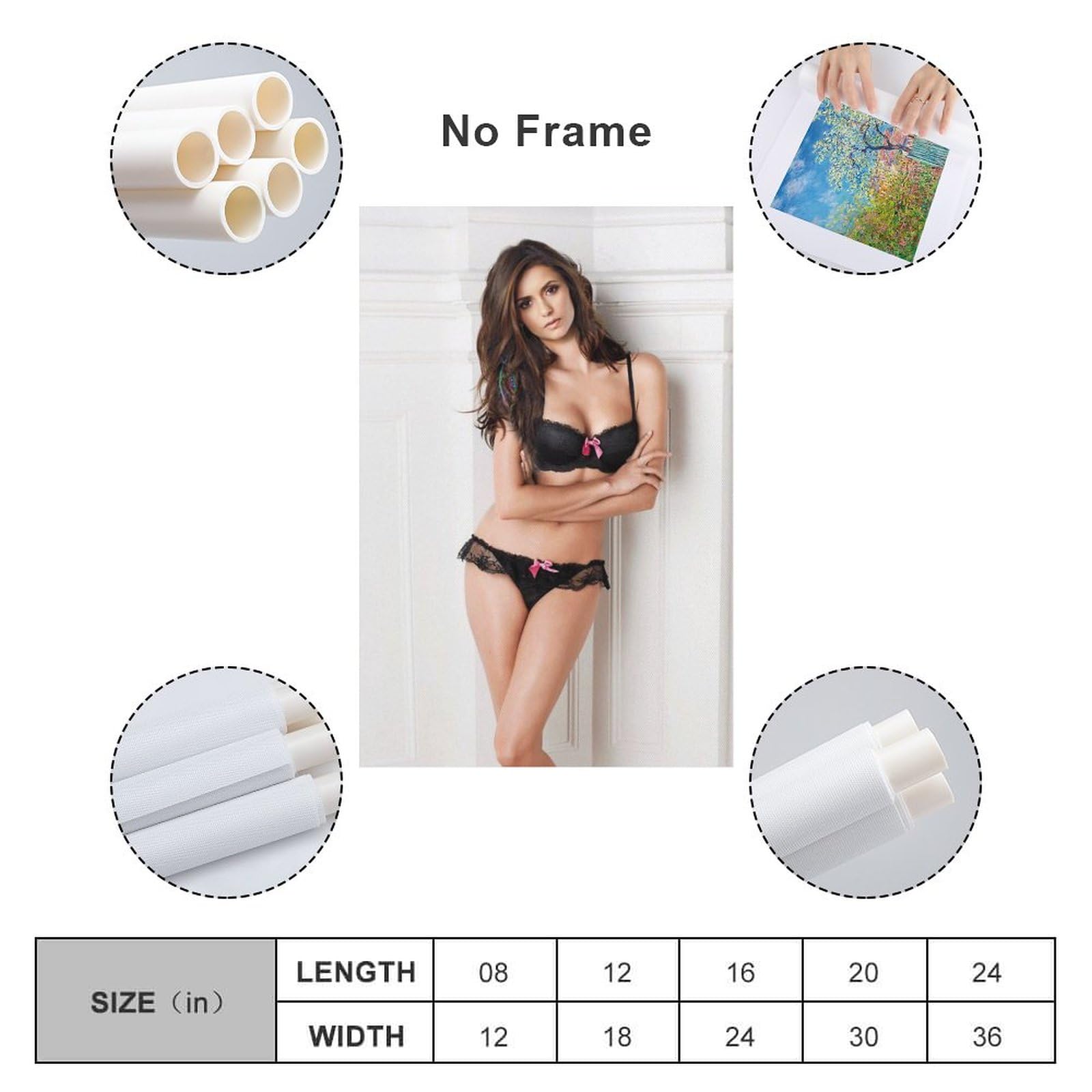 Nina Dobrev Sexy Actress Poster (3) Artworks Canvas Poster Room Aesthetic  Wall Art Prints Home Modern Decor Gifts Framed-unframed 16x24inch(40x60cm)  : Amazon.ca: Home