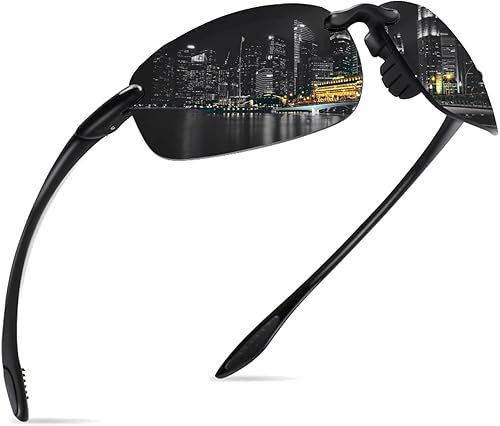 WISTON Lentes de sol polarizados deportivos para hombres y mujeres, marco sin montura Tr90 para correr, pescar, béisbol, conducir, W8001