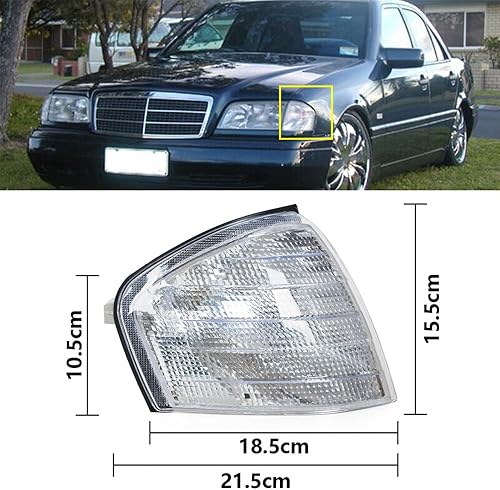 Miniatura 5 de Para Mercedes Benz Clase C C220 1994-2000 Luz de señal de giro delantera de esquina antiniebla lámpara izquierda derecha