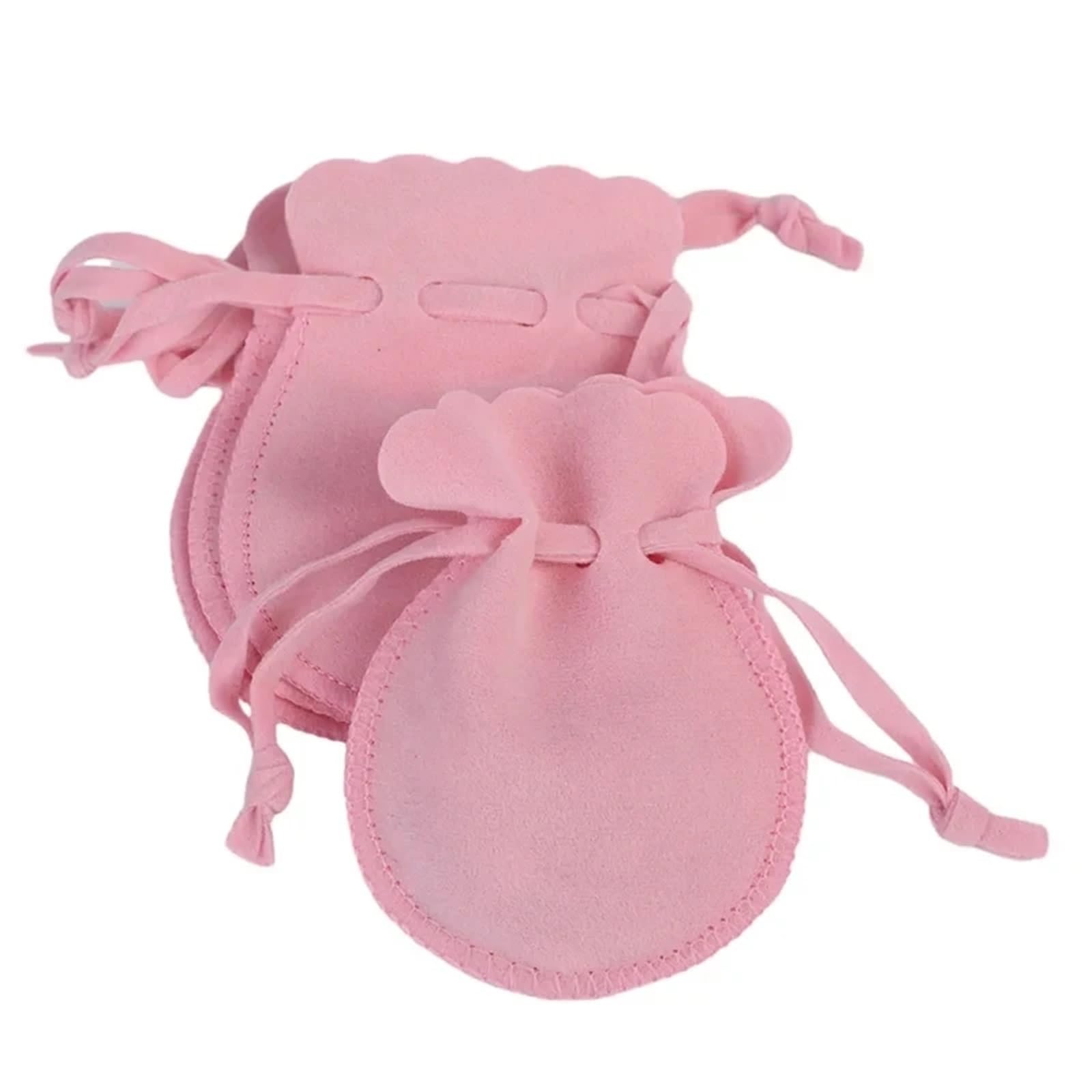 WEOKDFHA Jewelry Storage Bag Soft Velvet Jewelry Pouch Gourd Drawstring Bags For Gifts Ring Earrings Candy Display Storage Useful Packaging(Pink,10pcs)