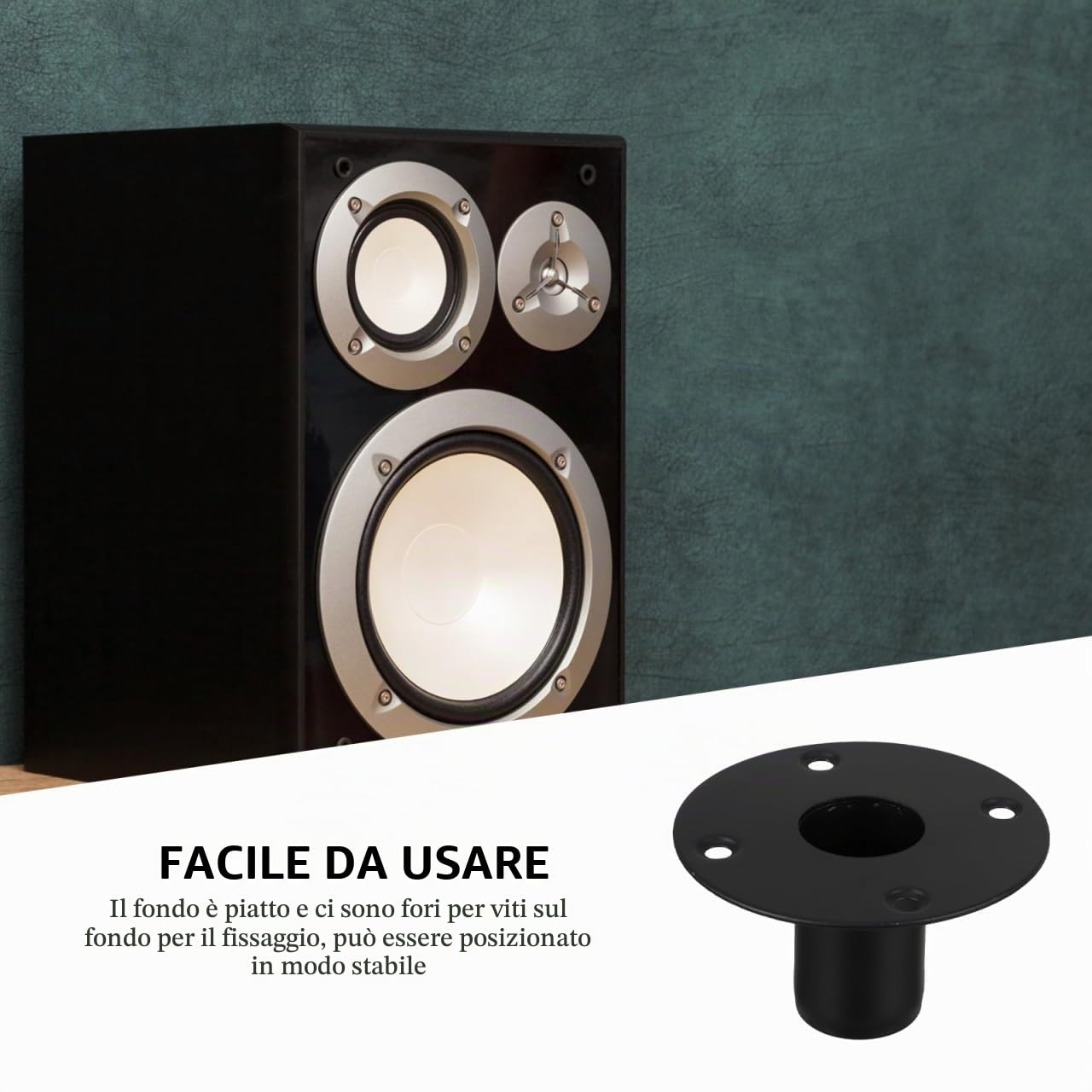 Gatuida 4pezzi Supporto Per Altoparlanti Ferro Base Stabile Per Performance Su Palco e Eventi Resistente e Pratico Per Home Theater e Bar Sportivi