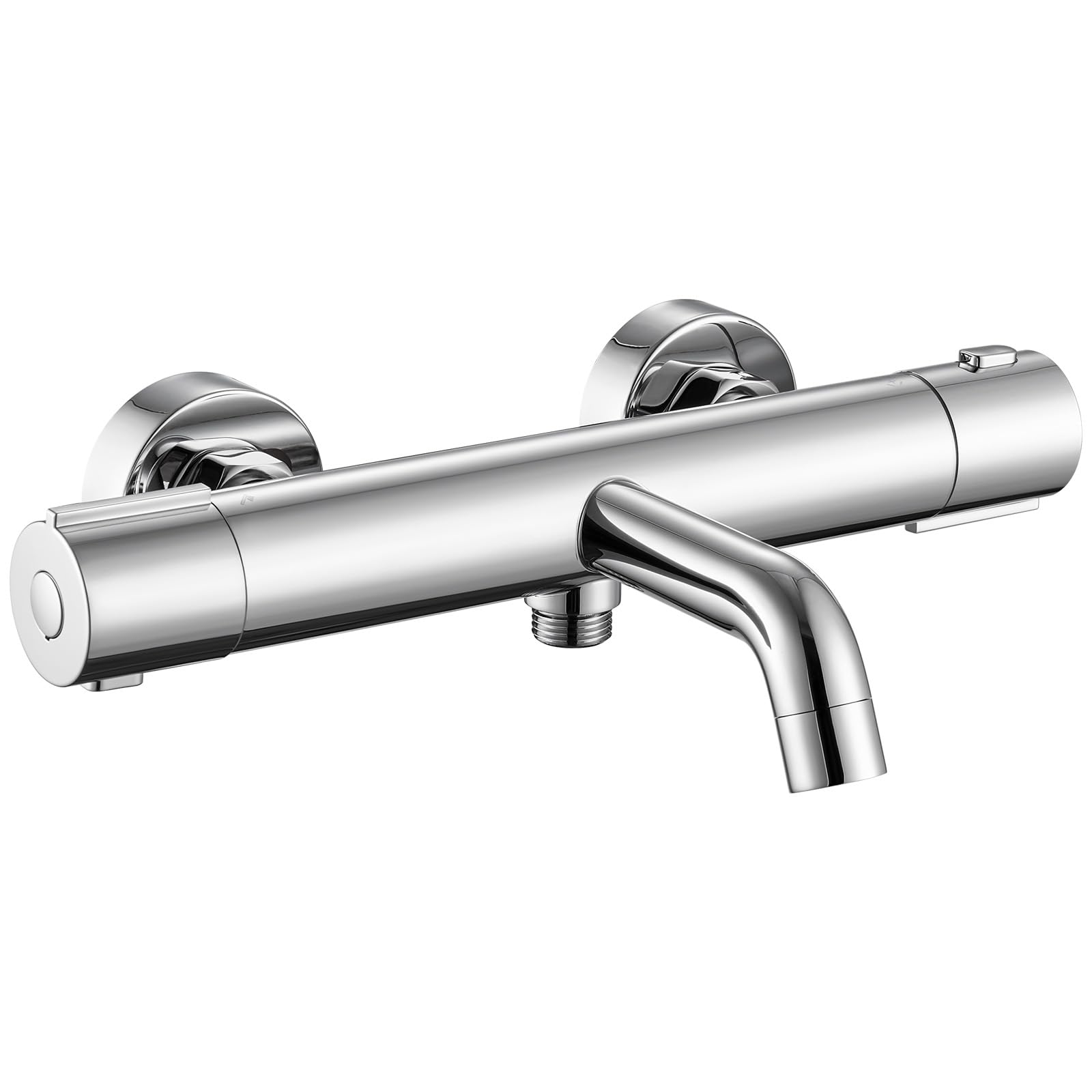 Auralum Thermostat Duscharmatur Chrom, Badewannenarmatur mit Thermostat, 304 Edelstahl Badewannen Mischbatterie mit 38°C Sicherheitssperre, 2 Funktionen Dusche Thermostatarmatur für Bad & Wanne