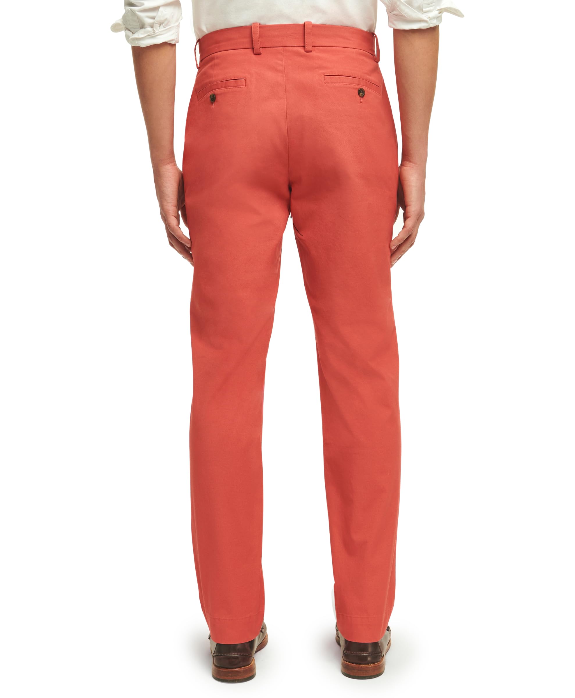 Brooks Brothers Cotton Poplin Slim Fit Stretch Chino Pants Pantalones Informales para Hombre