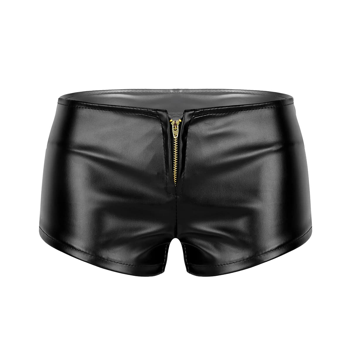 iiniim Booty Pantalones Cortos Cuero para Mujer Cintura Alta Ropa de Danza Baile en Barra Clubwear Traje Pole Dance Bodycon Hot Shorts