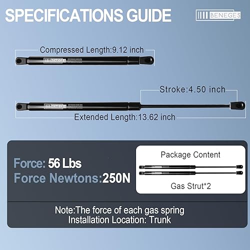 Miniatura 2 de 2 soportes de elevación de capó compatibles con Chrysler 300 2011-2017, Dodge Charger 2011-2017, capó delantero, resortes cargados a gas,