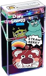 Cute Transparent Visible Cigarette case Lighter, USB Rechargeable Lighter, Windproof Tungsten Lighter, Pressure-Resistant and Anti-Fall Cigarette case Lighter, 20 Regular Size Cigarette Cases (Color