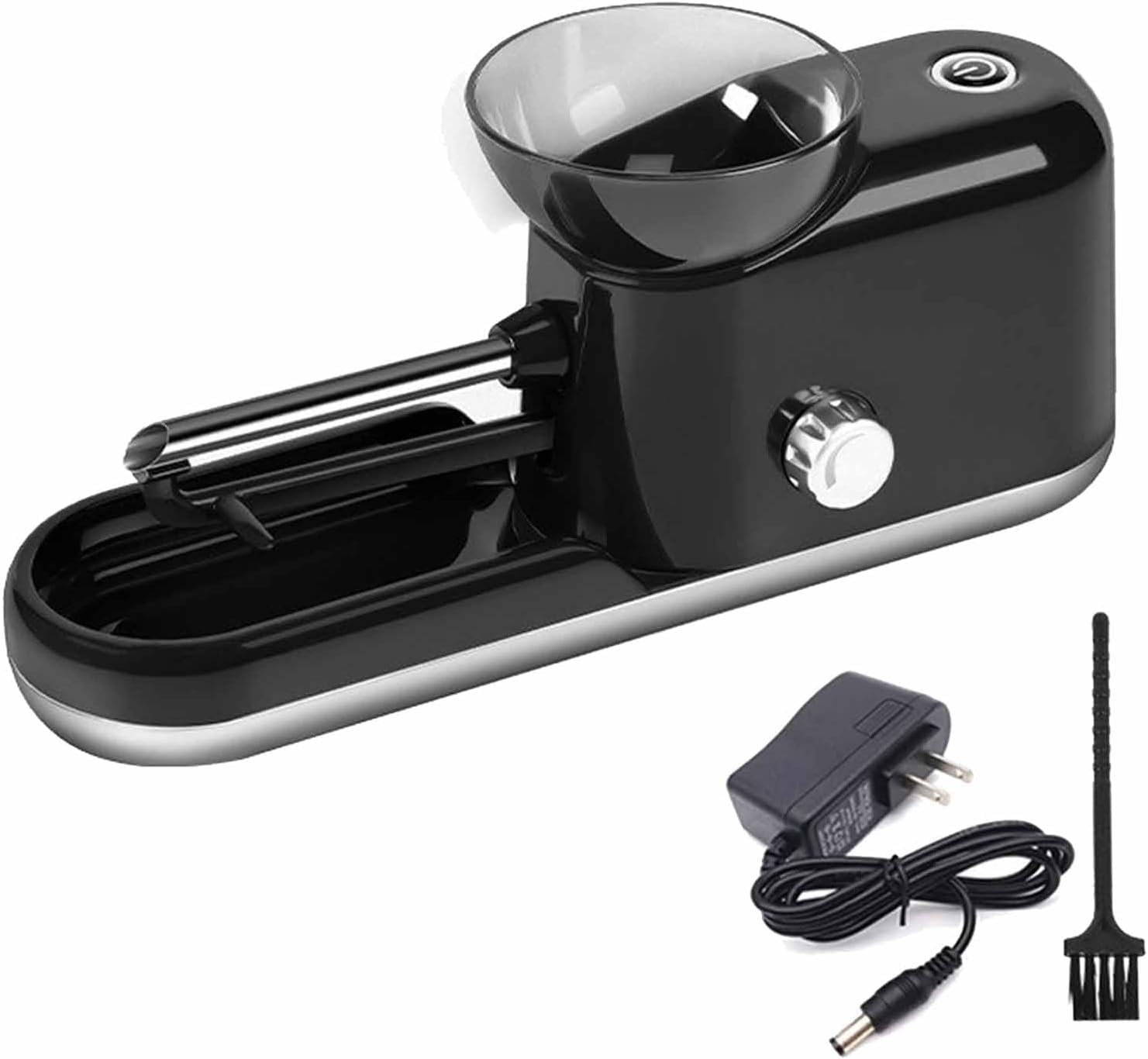 Electric Herb Grinder with 6/8mm Tube Electric Cigarette Rolling Machine Portable Herb Grinder (BLACK)