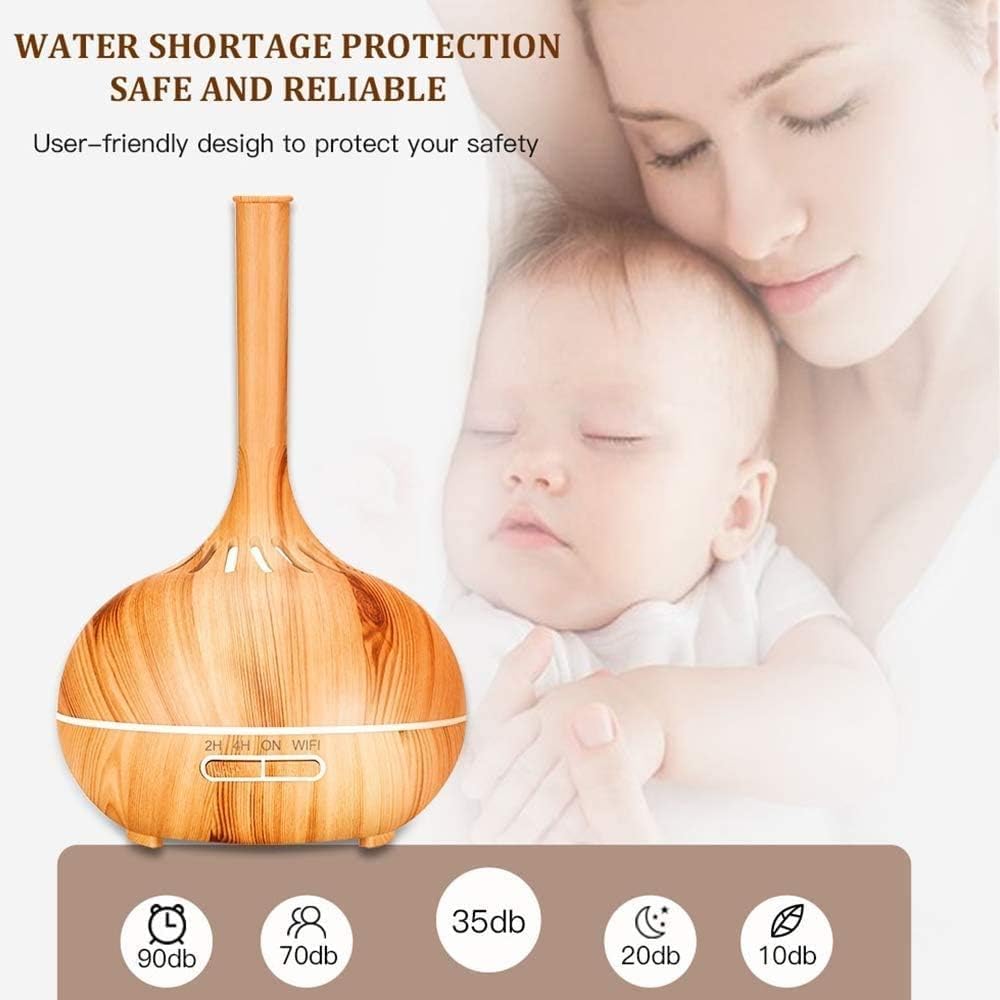 Nawilżacz Zapachowy, Dyfuzor Aromaterapeutyczny, Dyfuzory 400 Ml Do Olejków Eterycznych, Waporyzator Do Sypialni Nawilżacz Chłodnej Mgły Do Domowego Biura, 7-kolorowe Lampki Nocne, Yellow