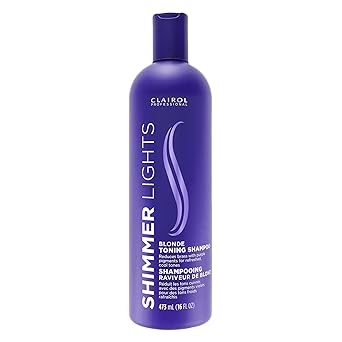Clairol Professional Shimmer Lights Purple Shampoo| Neutralizes Brass & Yellow Tones | For Blonde, Silver, Gray & Highlighted Hair