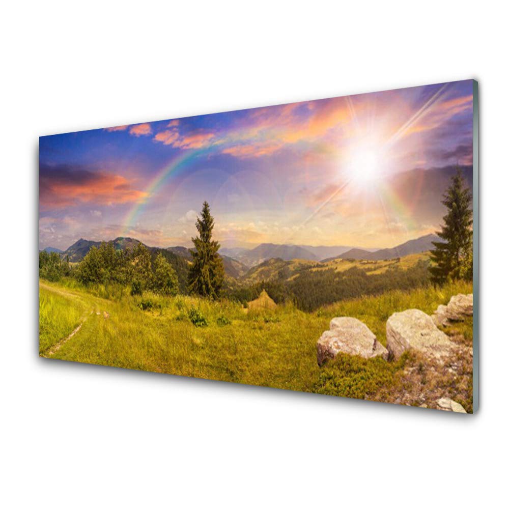 Tableau en verre trempé de qualité supérieure 100x50cm motif nature