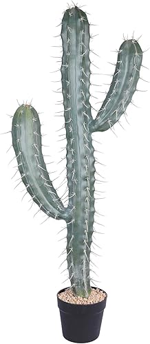 Cactus artificiales de cactus falsos de 39 pulgadas (3.2 pies) plantas de cactus artificiales en maceta para decoración del hogar, oficina, tienda