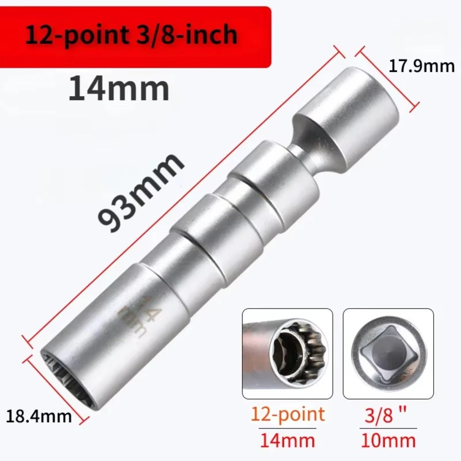 Zündkerzenstecknuss 14/16mm Zündkerze Sockel Magnet Funken Kerzen Schlüssel Magnetische Stecker Demontage Automatische Reparatur Werkzeug(2pc)