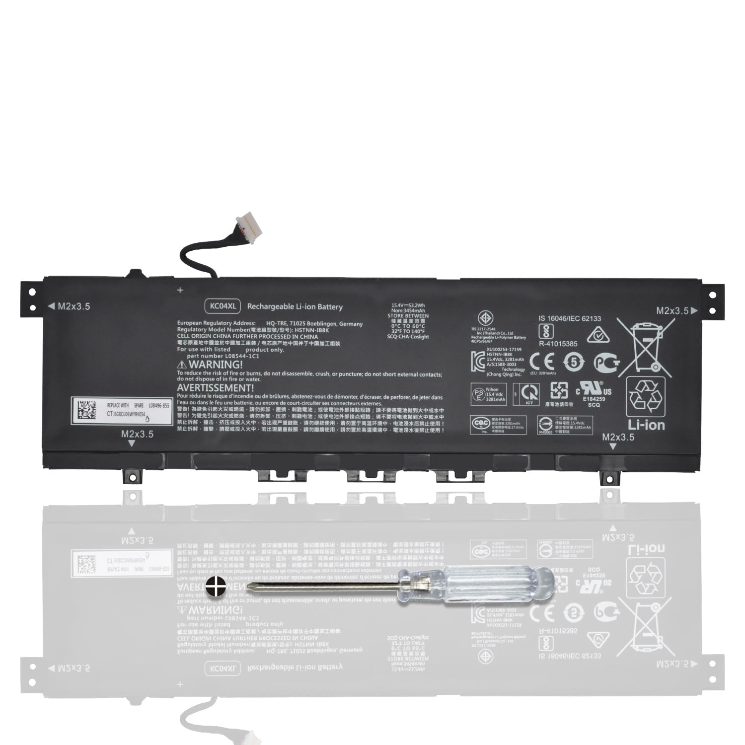 CQCEO KC04XL Laptop Battery for HP Envy X360 13-AG 13M-AQ 13-AH 13-AR 13-AR0000AU 13-AH1006TX 13-AQ1013TX 13-AQ1029TX HSTNN-DB8P HSTNN-IB8K L08544-1C1