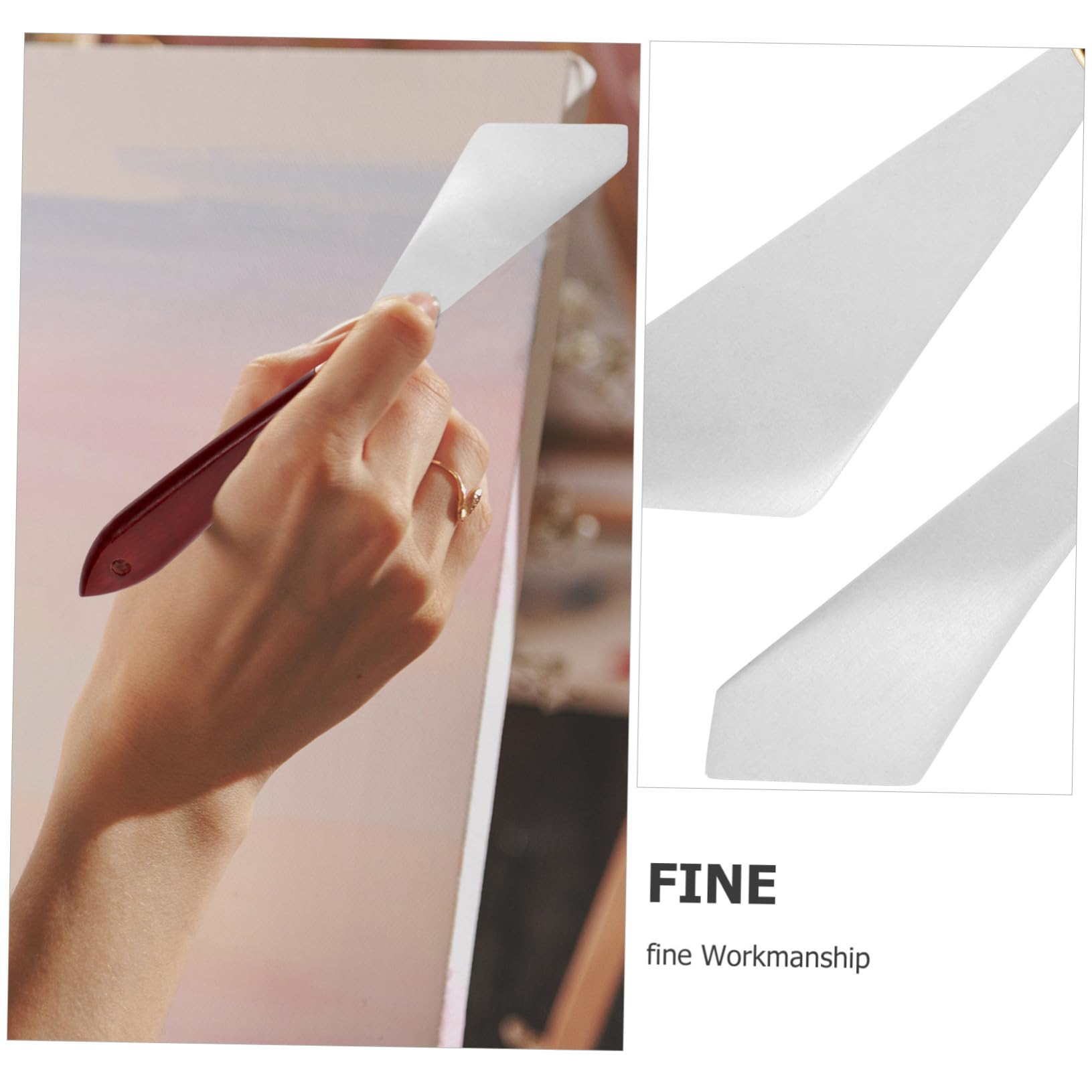 Angoily 2 Set Spatolper Pittura Con Legno Strumenti Per Arte E Miscelazione Colori Raschietti Per Pittura Ad Olio Per Insegnanti 6 Pezzi*2