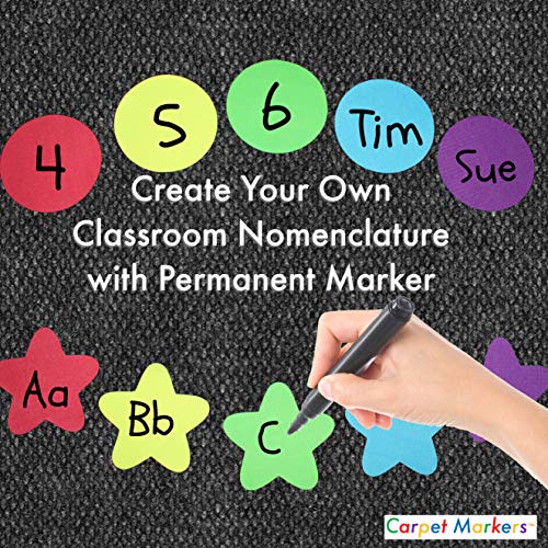 CARPET MARKERS for Teachers, Educators (30 Pack of Stars) The