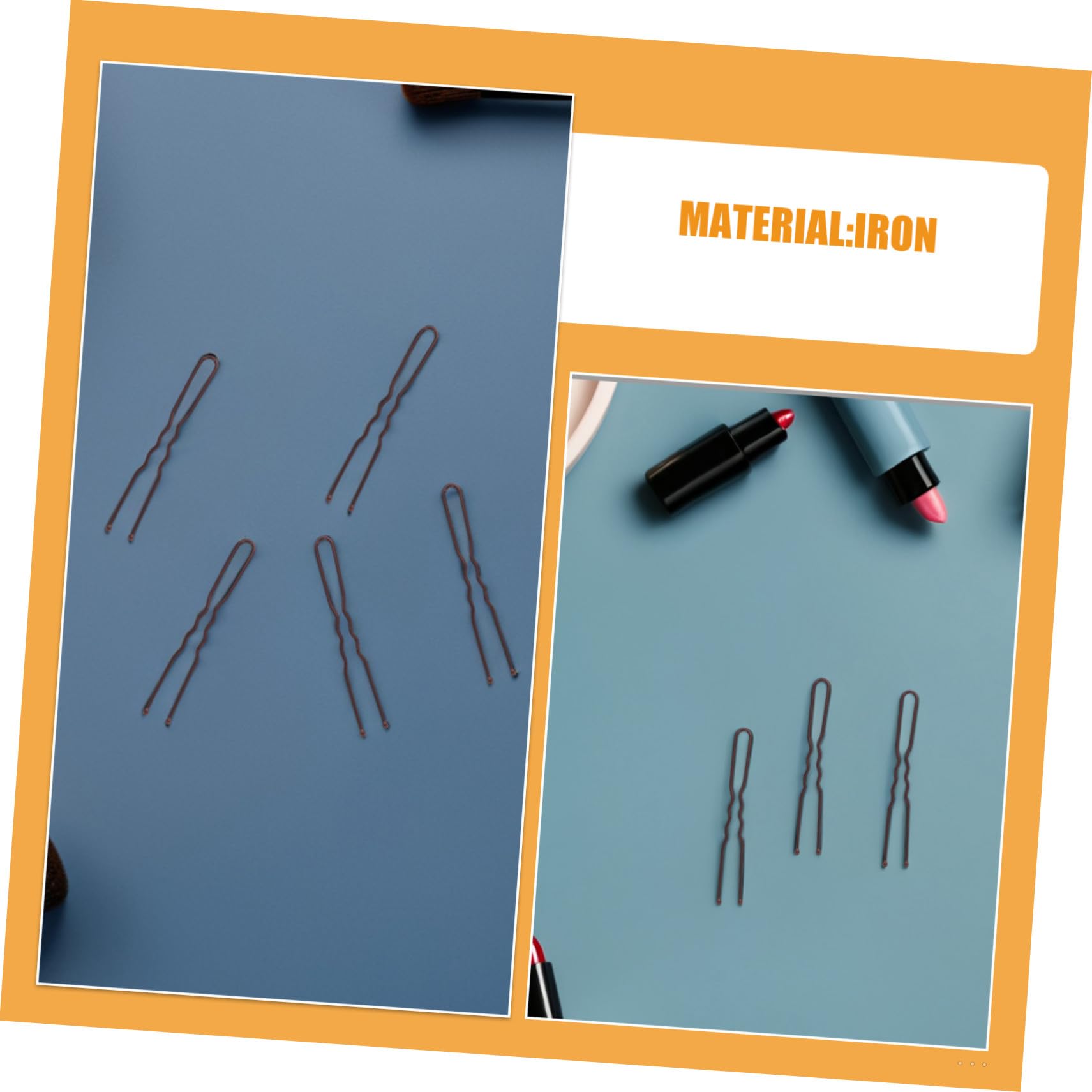 600 pezzi Forcine Capelli Metallo Forma U Ondulate Antiscivolo per Chignon con Scatola Porta Accessori Forcelle Resistenti per Donna Uso Quotidiano e Feste