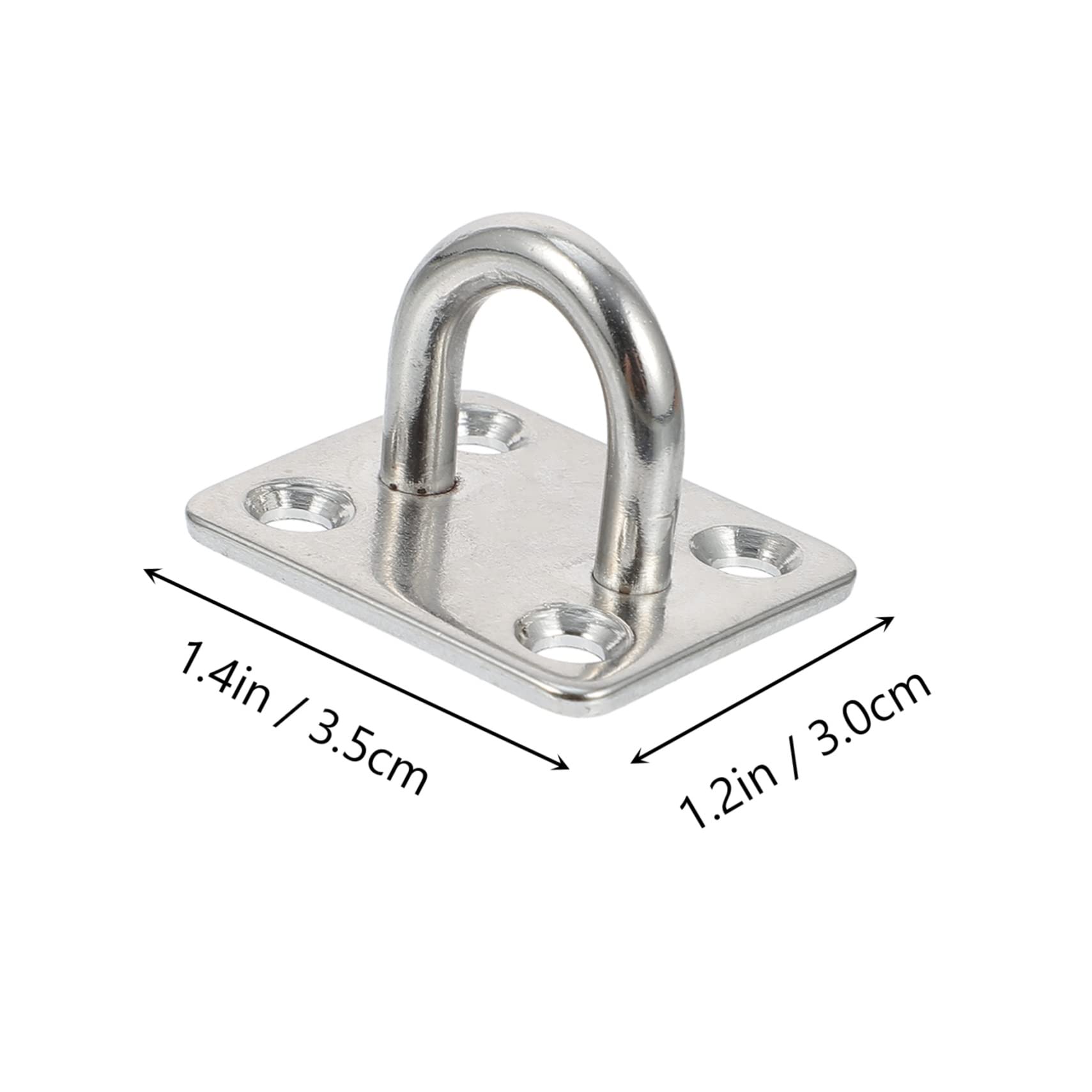 Cabilock 6pcs Stainless Steel U-Shaped Pipe Hooks Utility Hooks Square Door Buckles