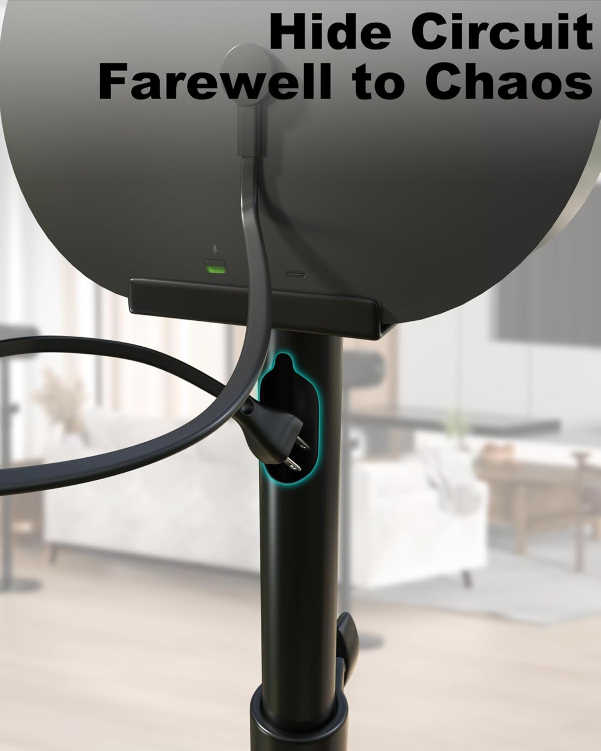 Speaker Stand for Sonos ERA 300, Premium Metal Design, Adjustable Floor Speaker Stand with Cable Management(2pcs, Black)