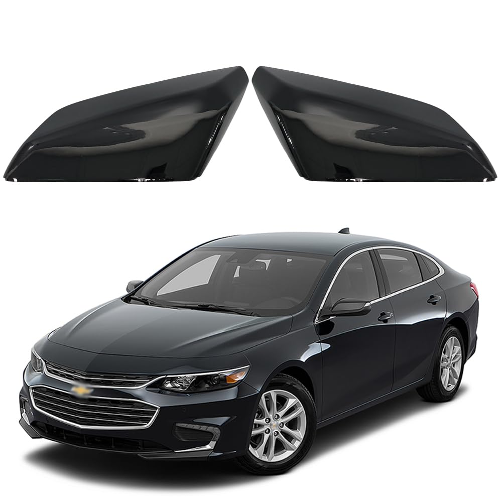 Cubiertas De Espejos Laterales De Fibra De Carbono Negra Para Chevrolet Malibu 2016-2022 - Adhesivas