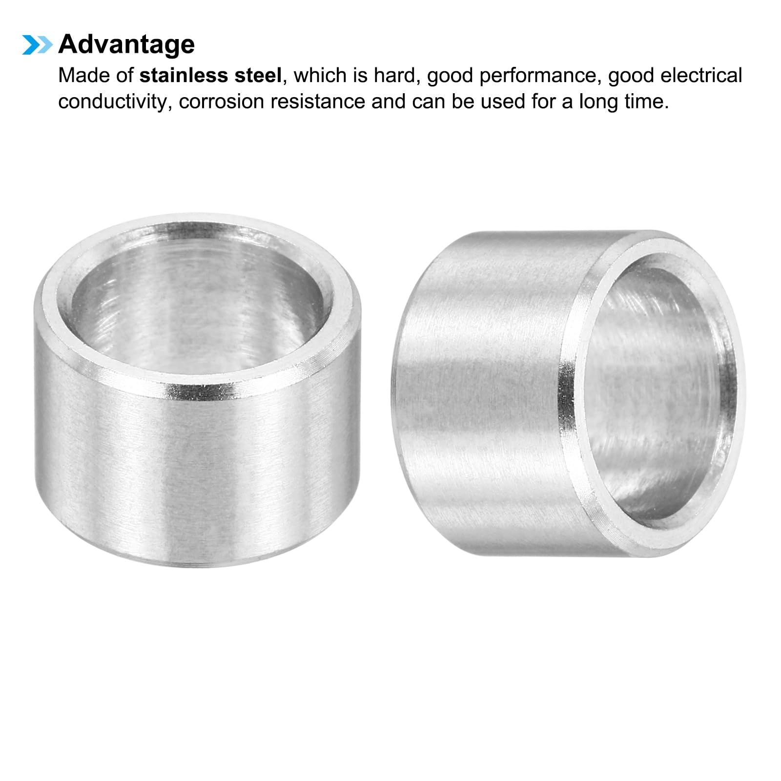 PATIKIL M9 Stainless Steel Spacers, 12Pcs Metal Spacer 9mm ID x 12mm OD x 8mm L Screw Standoff for 11/32" or M9 Screw - Image 4