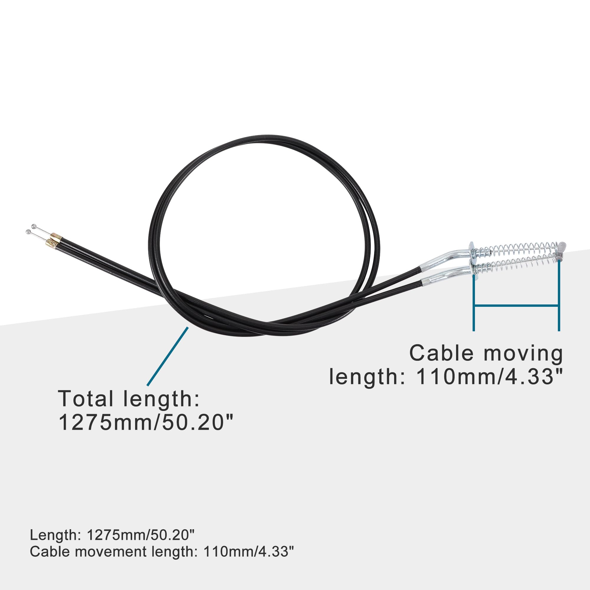 GOOFIT 50,2"anteriore freni a tamburo set di cavi sostituzione per la 200cc 150cc raffreddato ad aria ATV