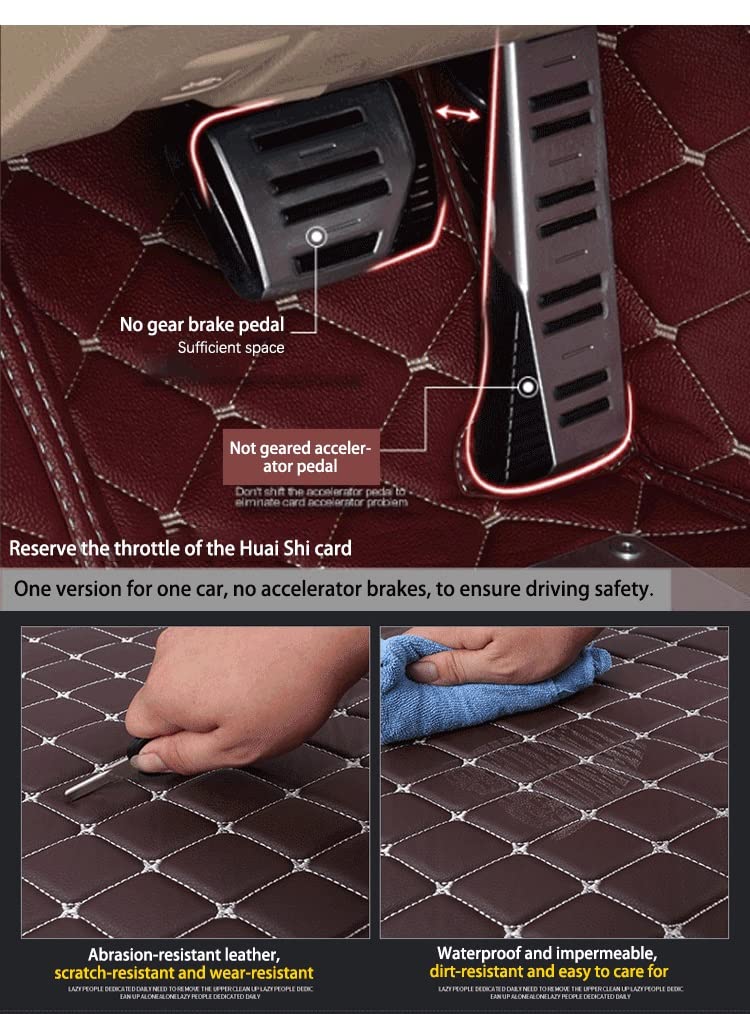 Automatten Auto Vloermatten Voor Volvo Voor XC90 Voor MK2 7 Seat Voor 2015-2022 Auto Interieur Onderdelen Tapijt Waterdicht Pad Auto Vloermatten Accessoires (Color : Black grey, Grootte : Rechtsaf