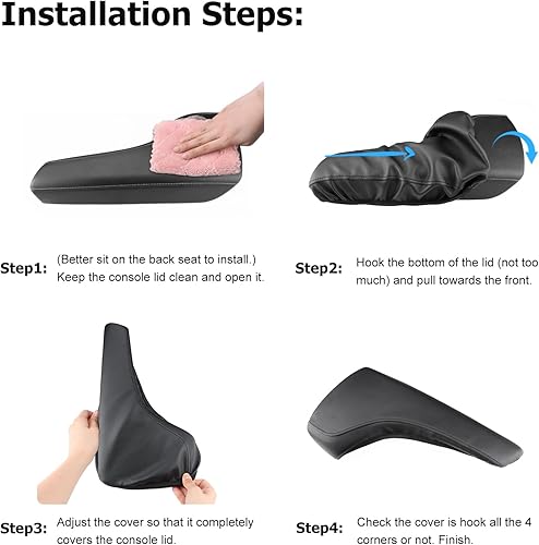 Miniatura 7 de INTGET Funda de consola central para Chevrolet Chevy Camaro 2016-2022 2023 2024, accesorios para reposabrazos central, protector de tapa de consola