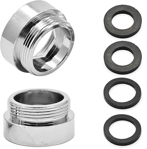 2 Pcs Faucet Aerator Adapter Kitchen Sink Faucet Adapter Accessories for Garden Hoses, Water Filters, Faucets, 23mm Female to 22mm Male Adapter