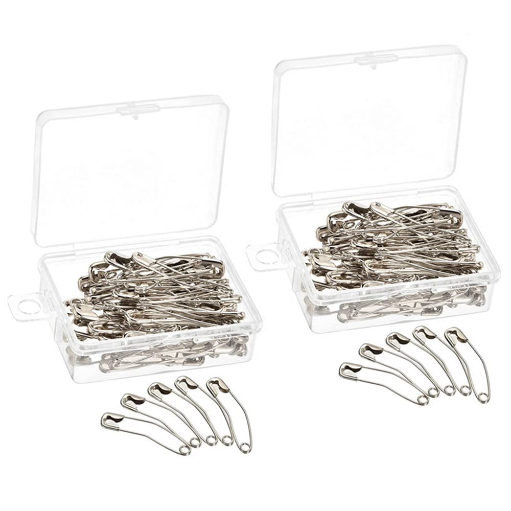 120 Pcs Safety Pins 38 mm Quilting Basting Pins Curved Safety Pins for Crafting Quilting Sewing and Office Accessories