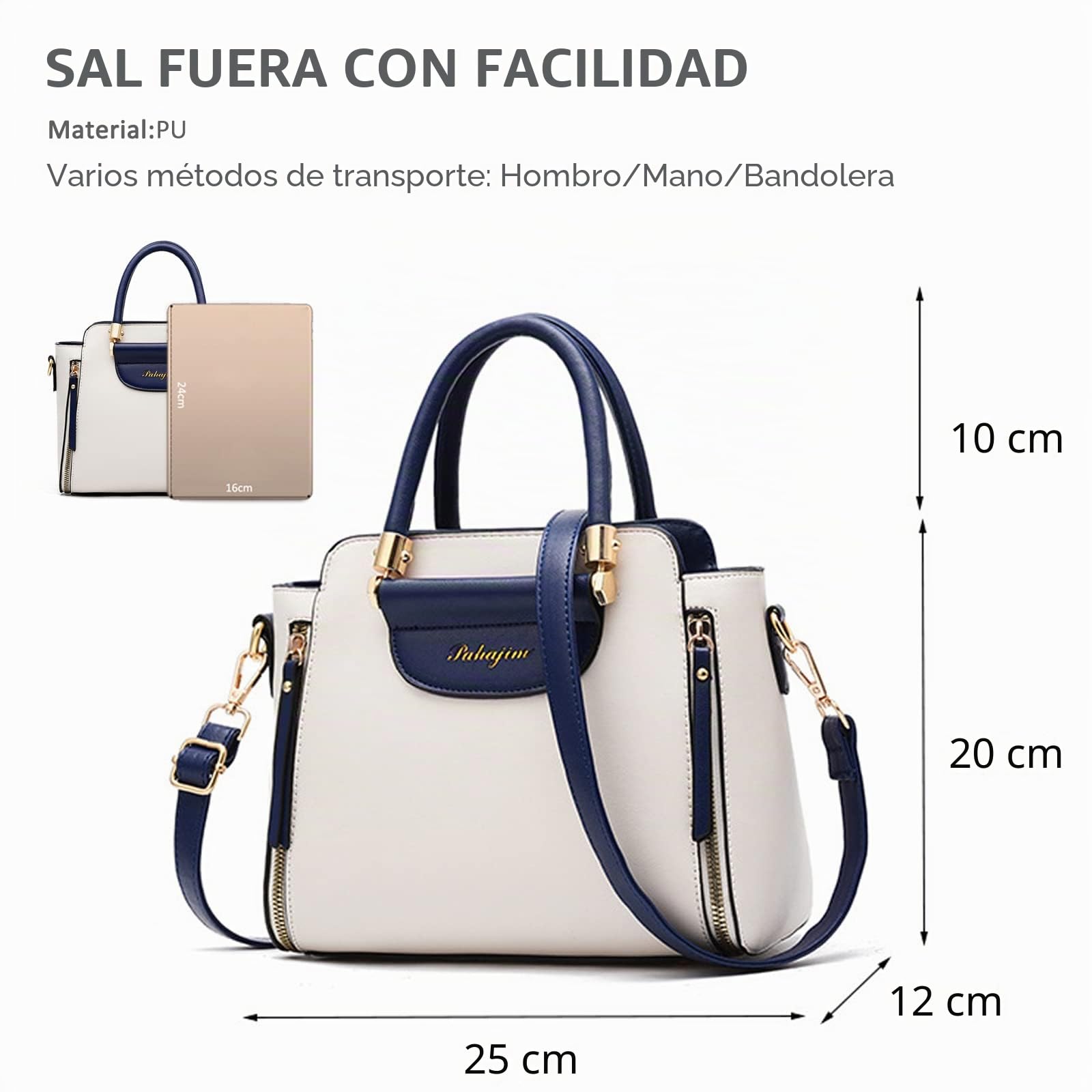 NICOLE & DORIS Bolso de Las Señoras Pequeño Bolso de Mano Diseñador Bolso Bandolera Mujer Bolso Hombro Cuero PU Bolsa de Mensajero Bolso con asa Superior Rosa