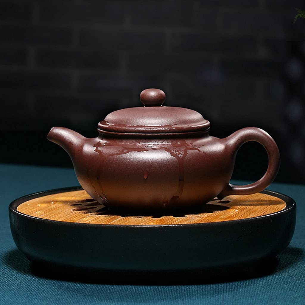 Tetera Tetera de Arcilla púrpura de Estilo Chino Antiguo Tetera Hecha a Mano de Tetera de Kung Fu Tetera esférica Kung Fu Tetera con Tapa Teteras (Size : 350ml/12.3oz)