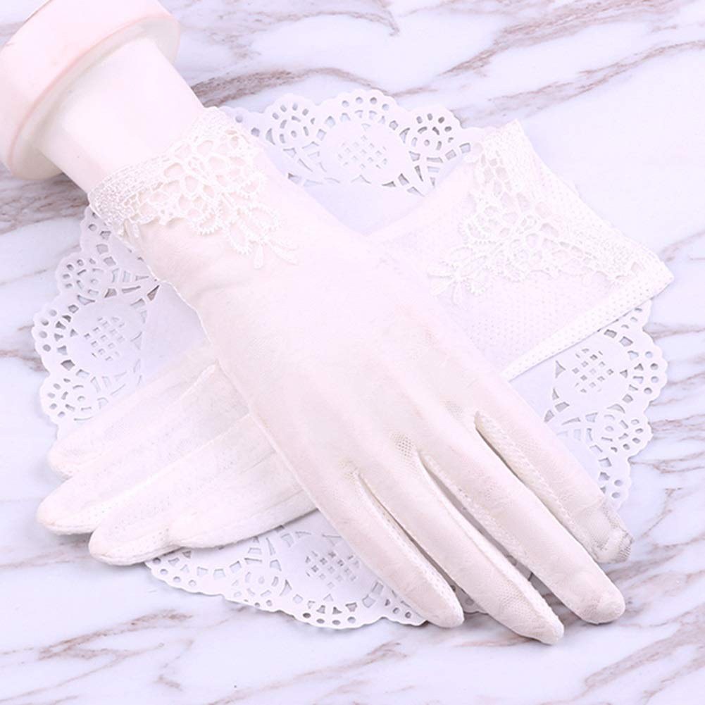 Gants mince anti-UV blancs pour protéger les mains de la chaleur