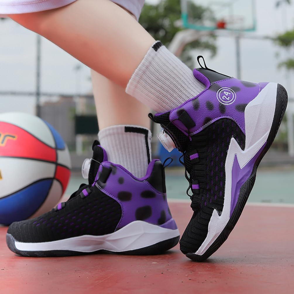 Zapatillas de Baloncesto para Niños Transpirable Ligeras Zapatillas de Deportivas Moda Antideslizantes Zapatos de Baloncesto Aire Libre Zapatos de Running