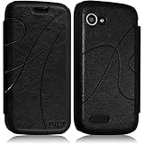 Etui à Rabat KARYLAX Seluxion - Coque Housse Etui à Rabat latéral et Porte-Carte pour Wiko Cink Slim 2 Couleur Noir