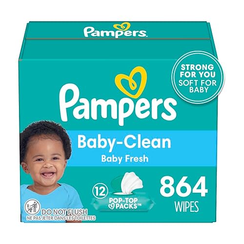 Pampers Toallitas para bebé limpias, Baby Fresh Scented, 12 paquetes abatibles (864 toallitas en total)