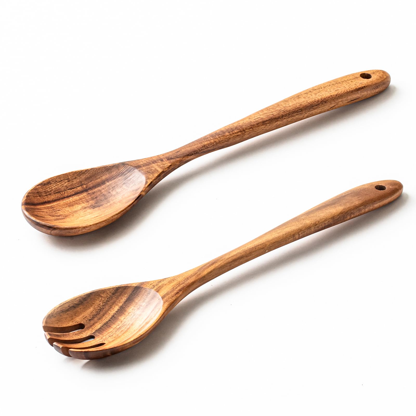 Gudamaye Acacia Salad Server Set - Long Handle -1 Gudamaye Acacia Salad Server Set - Long Handle -1