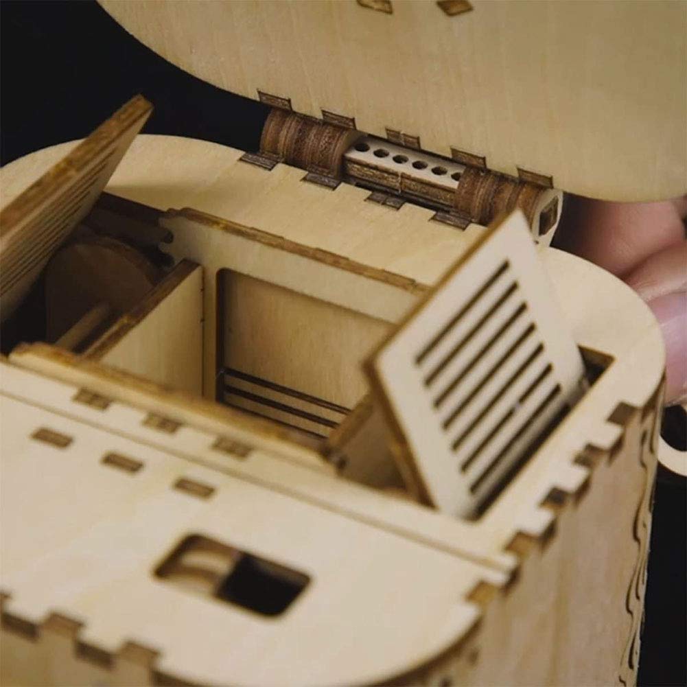 3D drewniane puzzle DIY zestawy do budowania modeli, puzzle, mechaniczna skrzynia na skarby Model DIY łamigłówka projekty dla dorosłych dzieci w wieku 14 lat