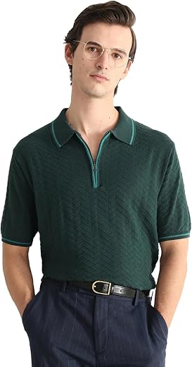 Rare Rabbit Regular fit Textured Polo